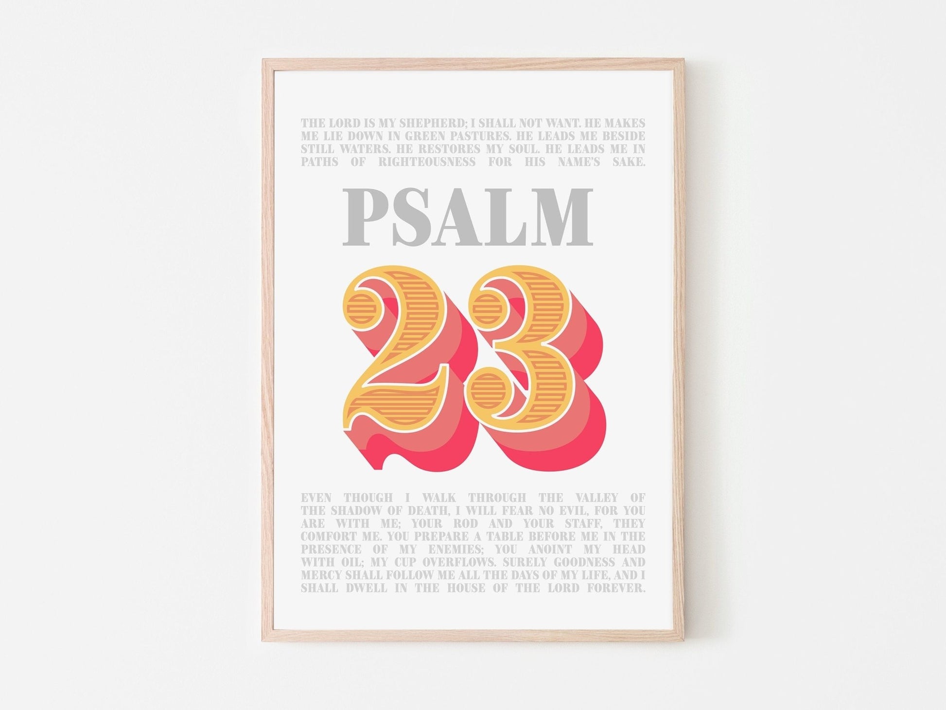 Psalm 23 poster, The lord is my shepherd print. - The Christian Poster Company
