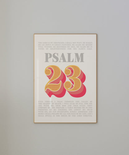 Psalm 23 poster, The lord is my shepherd print. - The Christian Poster Company
