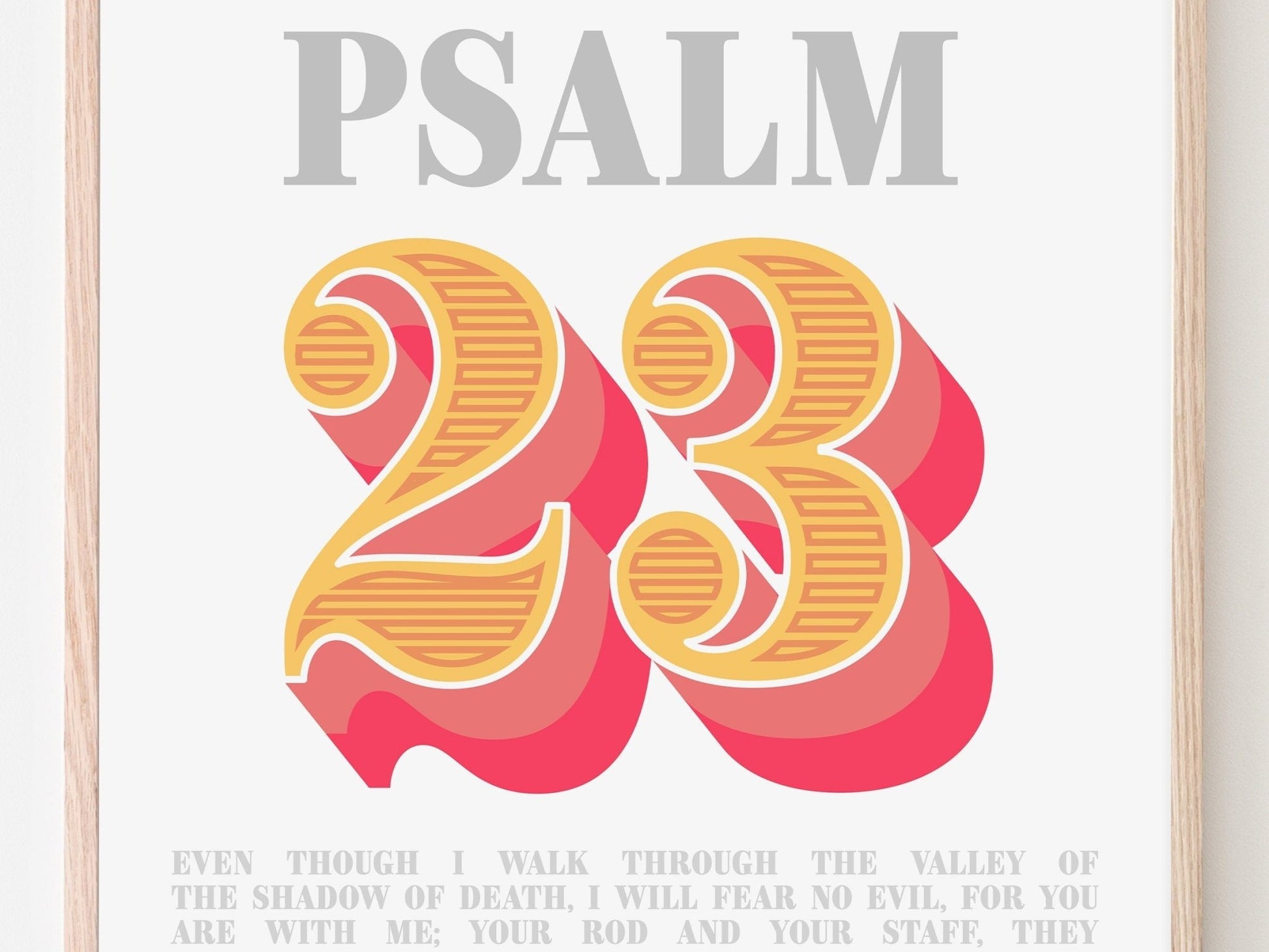 Psalm 23 poster, The lord is my shepherd print. - The Christian Poster Company