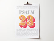 Psalm 23 poster, The lord is my shepherd print. - The Christian Poster Company