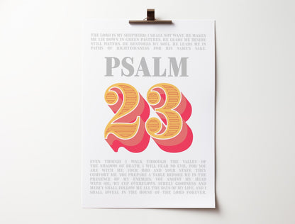 Psalm 23 poster, The lord is my shepherd print. - The Christian Poster Company