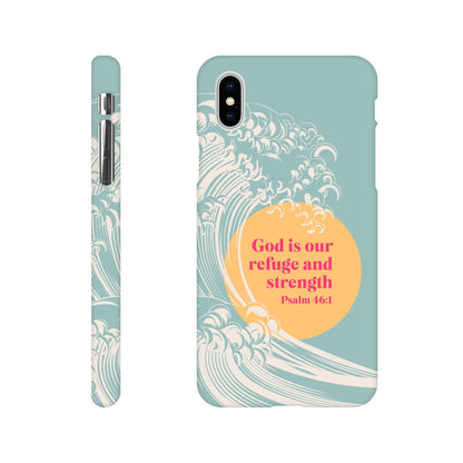 Psalm 46 verse 1 phone case. God is our refuge and strength - The Christian Poster Company