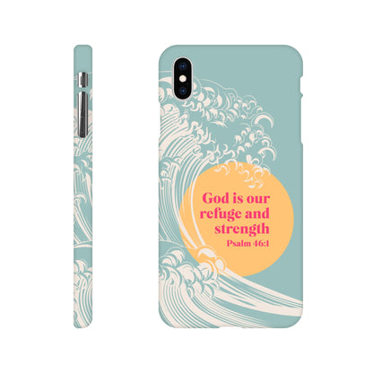 Psalm 46 verse 1 phone case. God is our refuge and strength - The Christian Poster Company