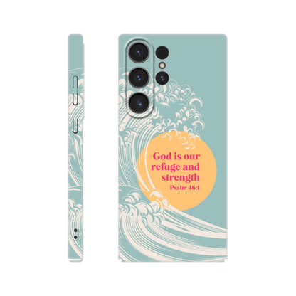 Psalm 46 verse 1 phone case. God is our refuge and strength - The Christian Poster Company