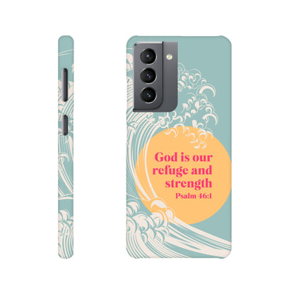 Psalm 46 verse 1 phone case. God is our refuge and strength - The Christian Poster Company