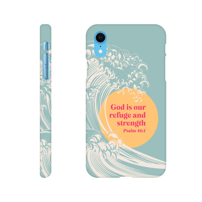Psalm 46 verse 1 phone case. God is our refuge and strength - The Christian Poster Company