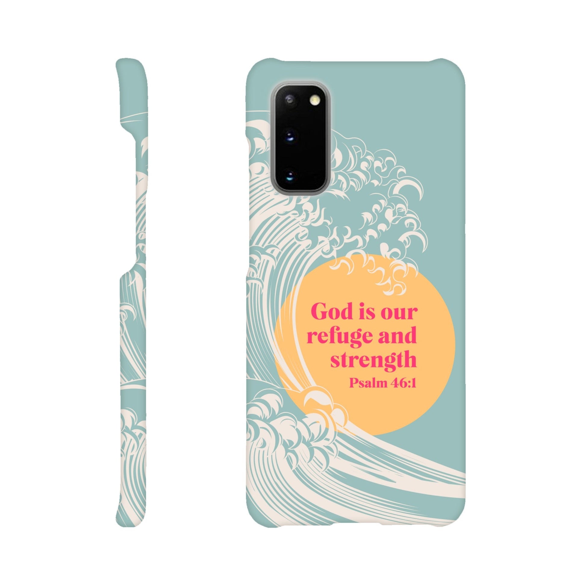 Psalm 46 verse 1 phone case. God is our refuge and strength - The Christian Poster Company