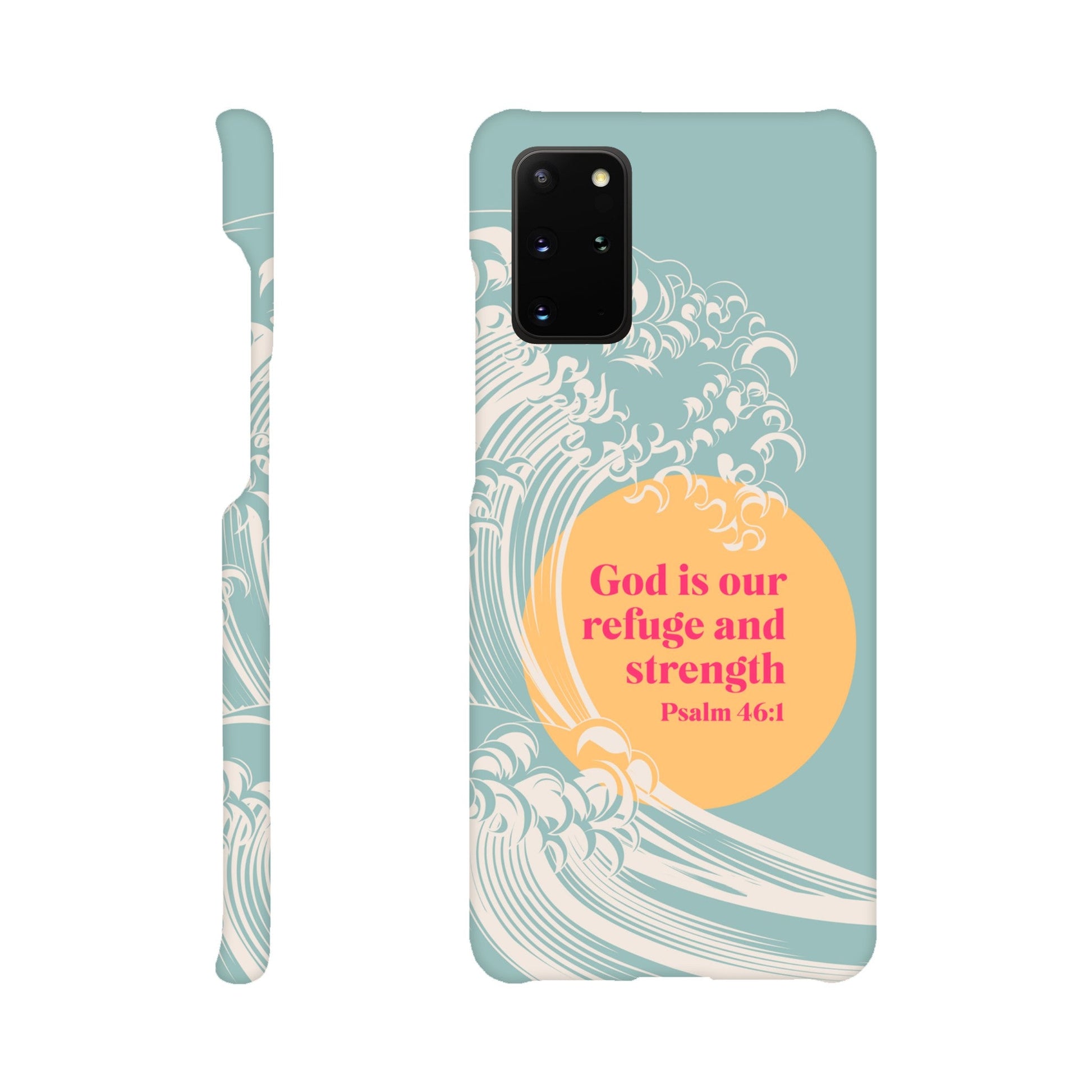 Psalm 46 verse 1 phone case. God is our refuge and strength - The Christian Poster Company