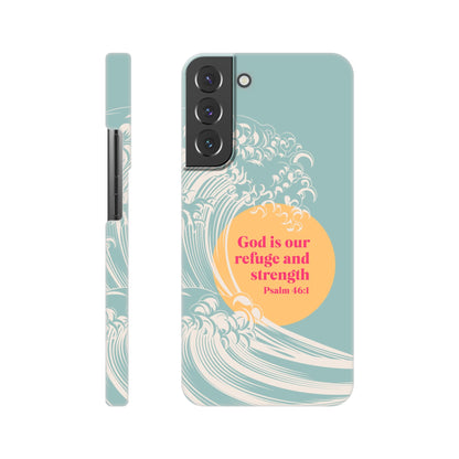 Psalm 46 verse 1 phone case. God is our refuge and strength - The Christian Poster Company