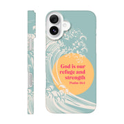 Psalm 46 verse 1 phone case. God is our refuge and strength - The Christian Poster Company