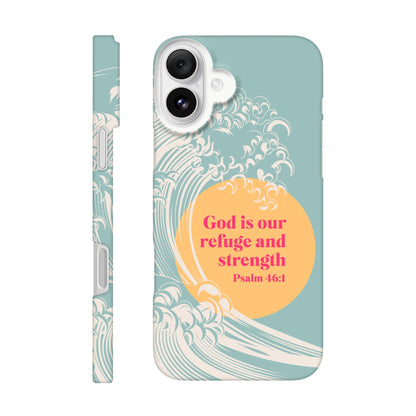 Psalm 46 verse 1 phone case. God is our refuge and strength - The Christian Poster Company