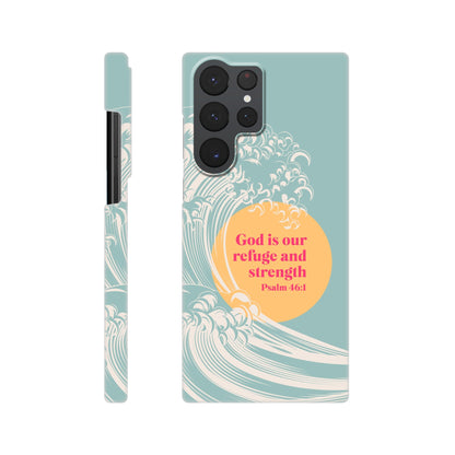 Psalm 46 verse 1 phone case. God is our refuge and strength - The Christian Poster Company