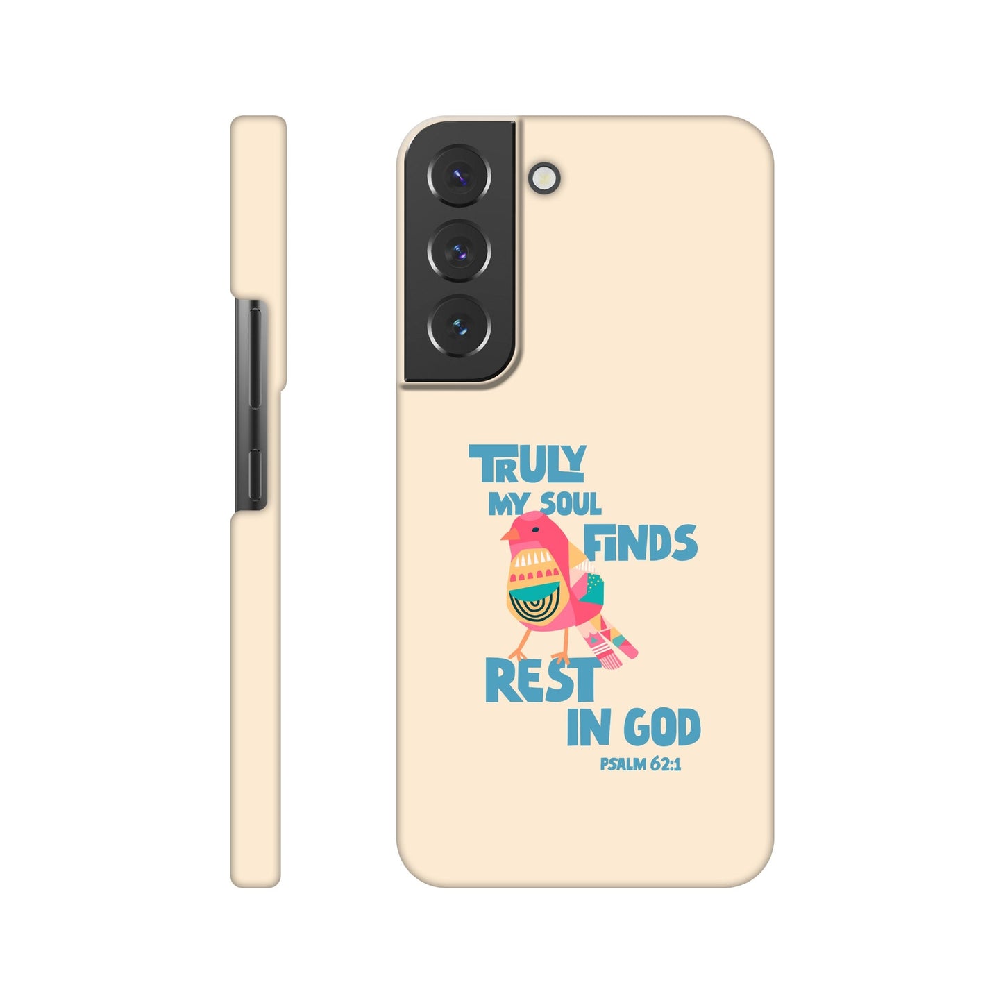Psalm 62:1 phone case. Truly my soul finds rest in God - The Christian Poster Company