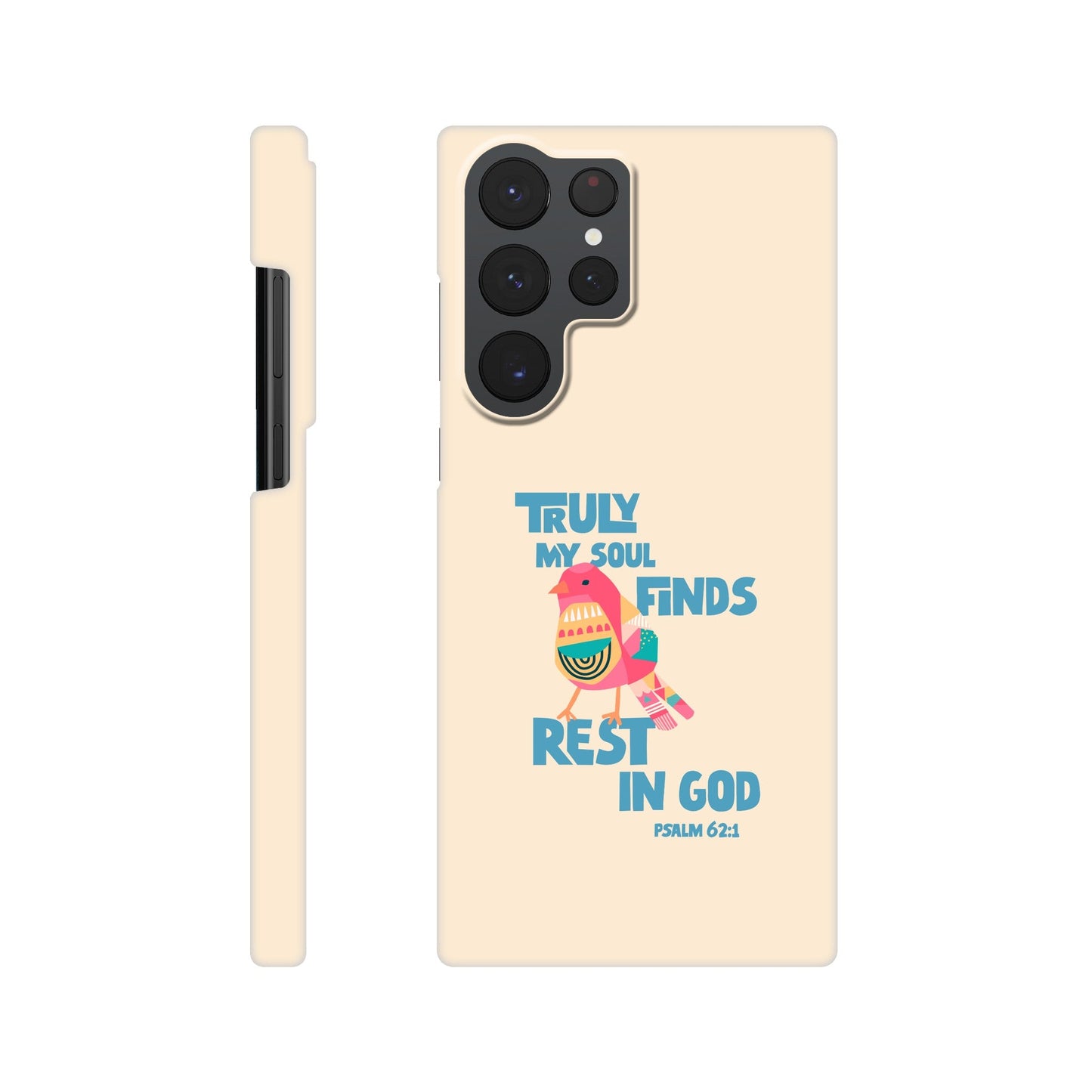 Psalm 62:1 phone case. Truly my soul finds rest in God - The Christian Poster Company