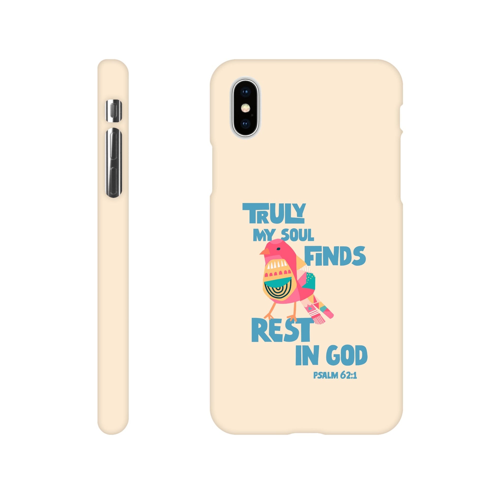 Psalm 62:1 phone case. Truly my soul finds rest in God - The Christian Poster Company