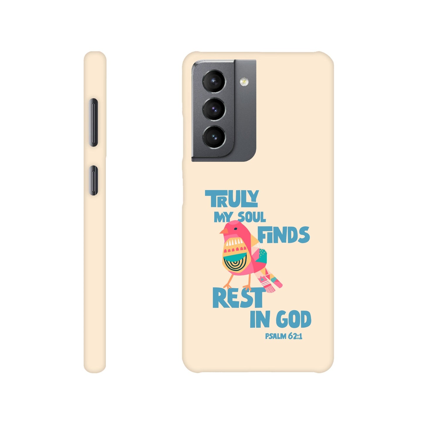 Psalm 62:1 phone case. Truly my soul finds rest in God - The Christian Poster Company