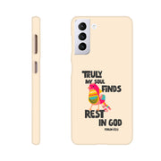 Psalm 62:1 phone case. Truly my soul finds rest in God - The Christian Poster Company