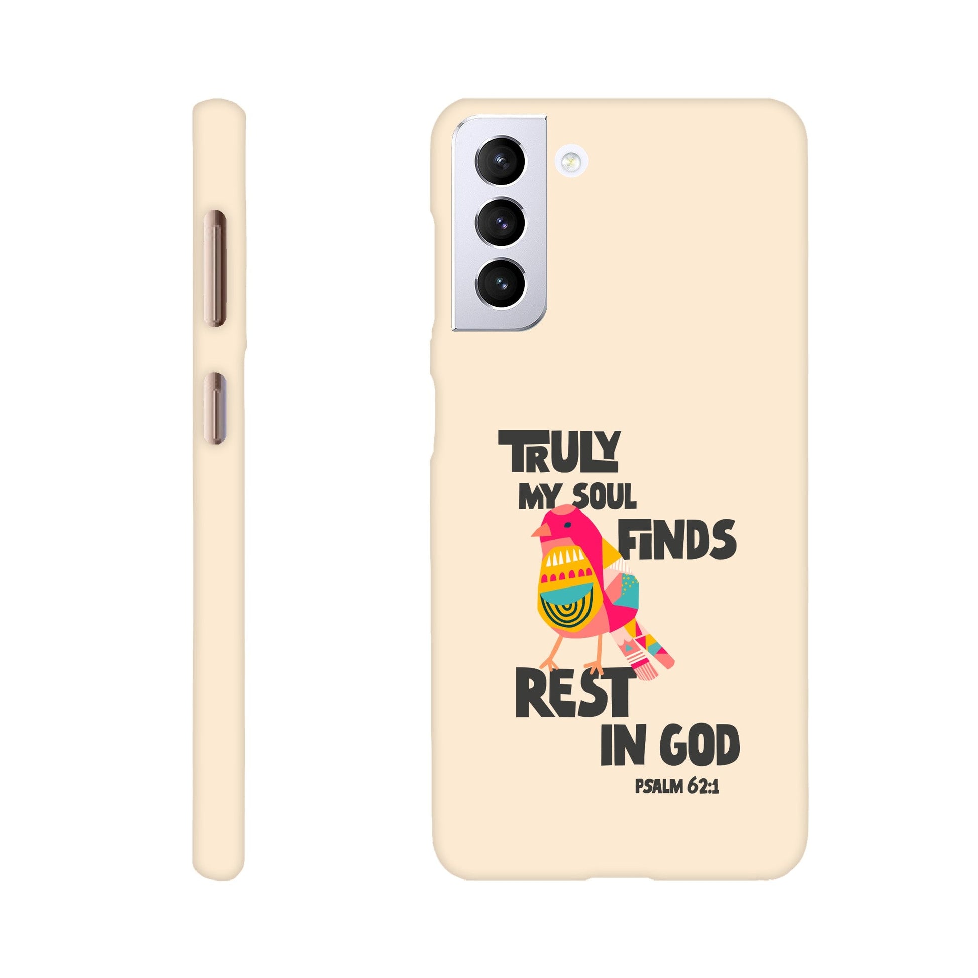 Psalm 62:1 phone case. Truly my soul finds rest in God - The Christian Poster Company