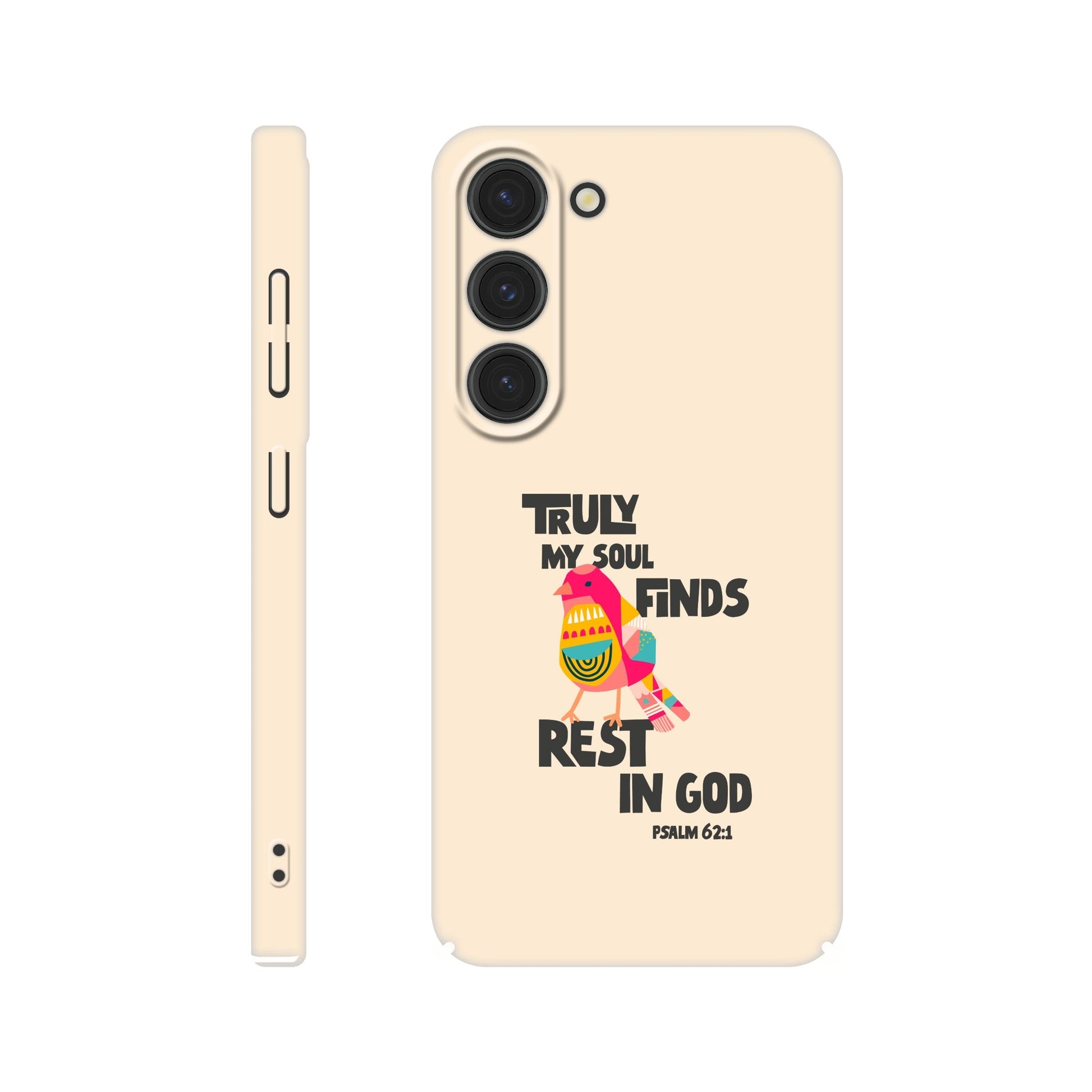 Psalm 62:1 phone case. Truly my soul finds rest in God - The Christian Poster Company