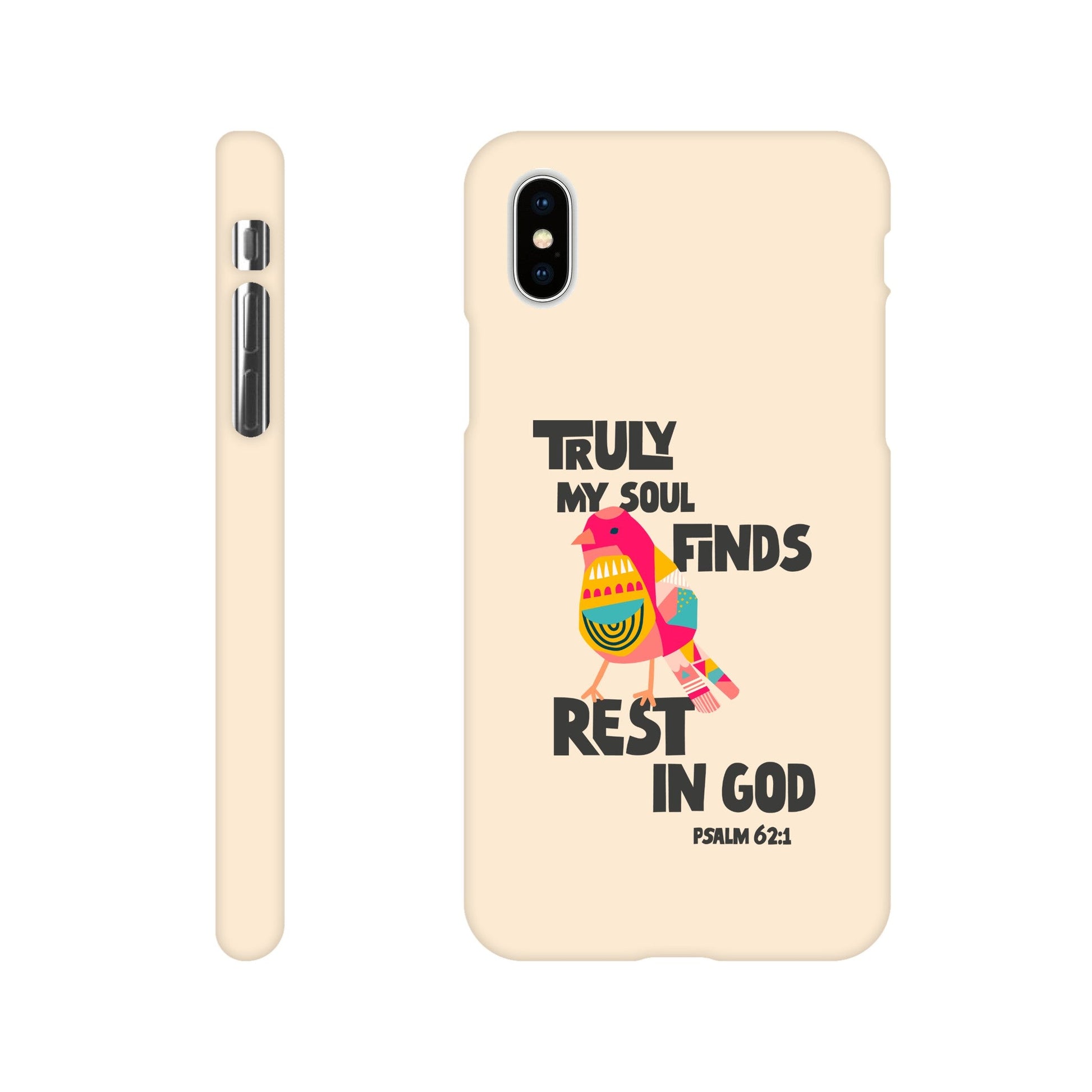 Psalm 62:1 phone case. Truly my soul finds rest in God - The Christian Poster Company
