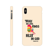 Psalm 62:1 phone case. Truly my soul finds rest in God - The Christian Poster Company