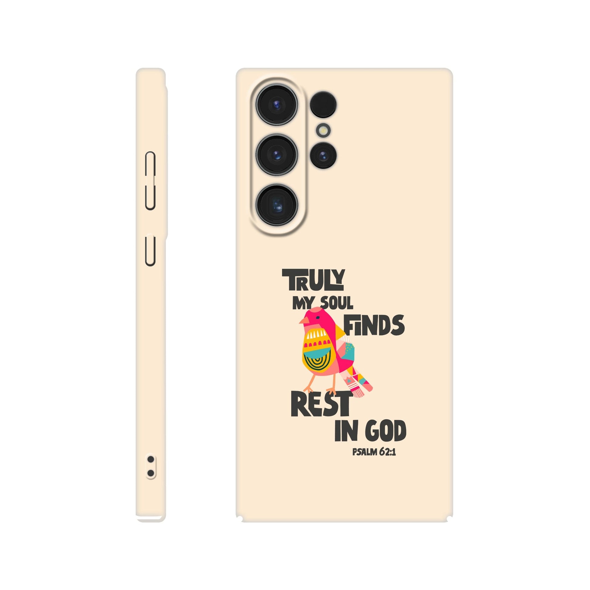 Psalm 62:1 phone case. Truly my soul finds rest in God - The Christian Poster Company