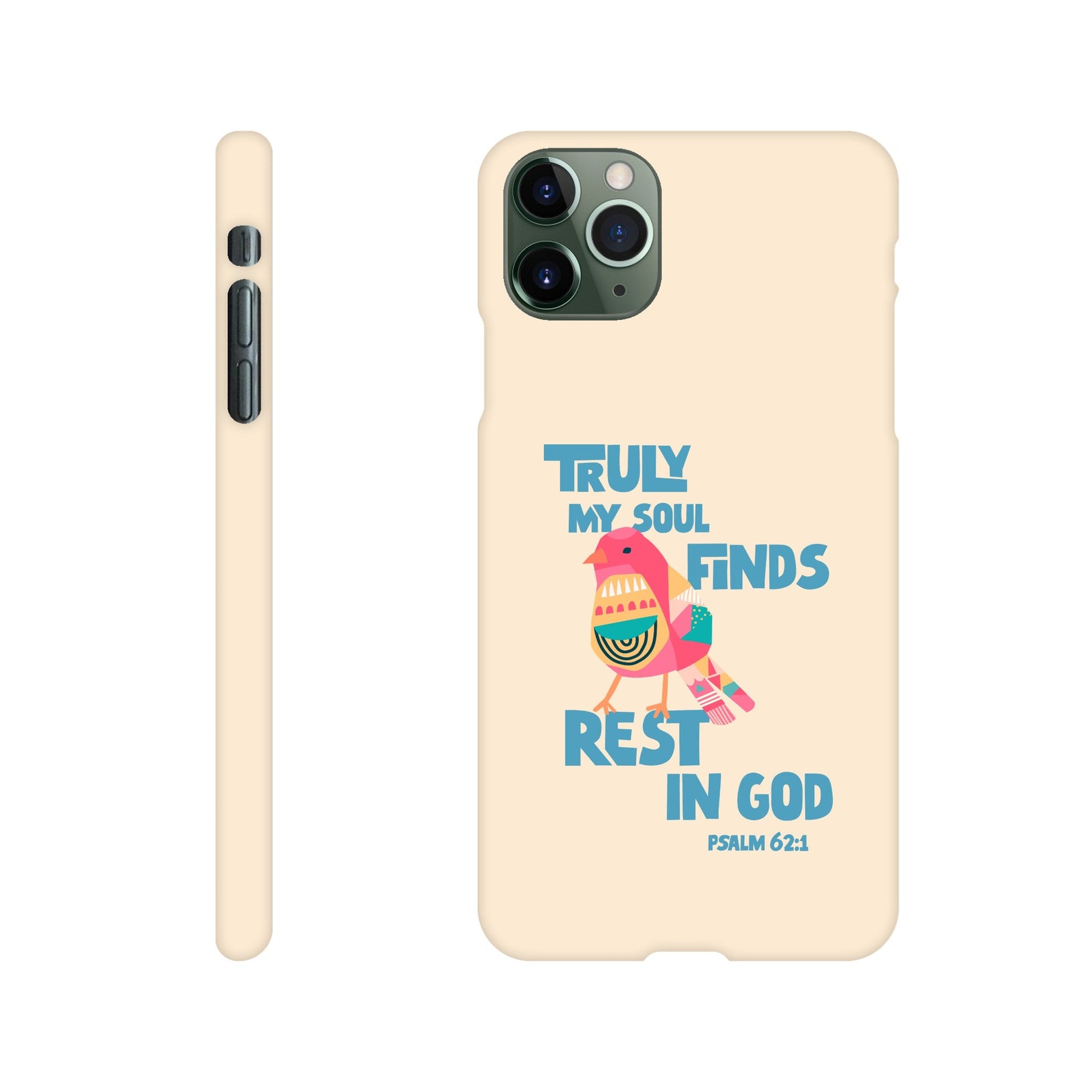 Psalm 62:1 phone case. Truly my soul finds rest in God - The Christian Poster Company
