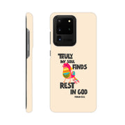 Psalm 62:1 phone case. Truly my soul finds rest in God - The Christian Poster Company