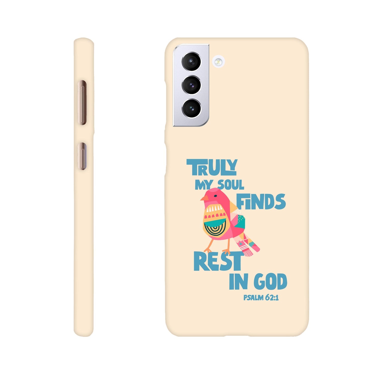 Psalm 62:1 phone case. Truly my soul finds rest in God - The Christian Poster Company