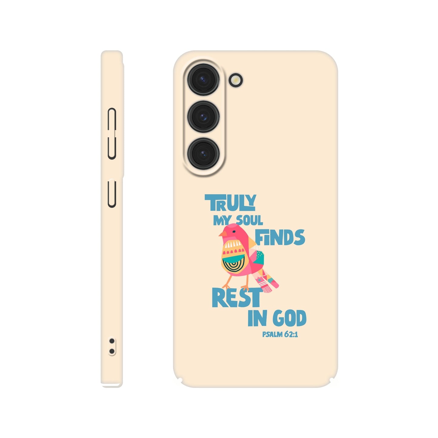 Psalm 62:1 phone case. Truly my soul finds rest in God - The Christian Poster Company