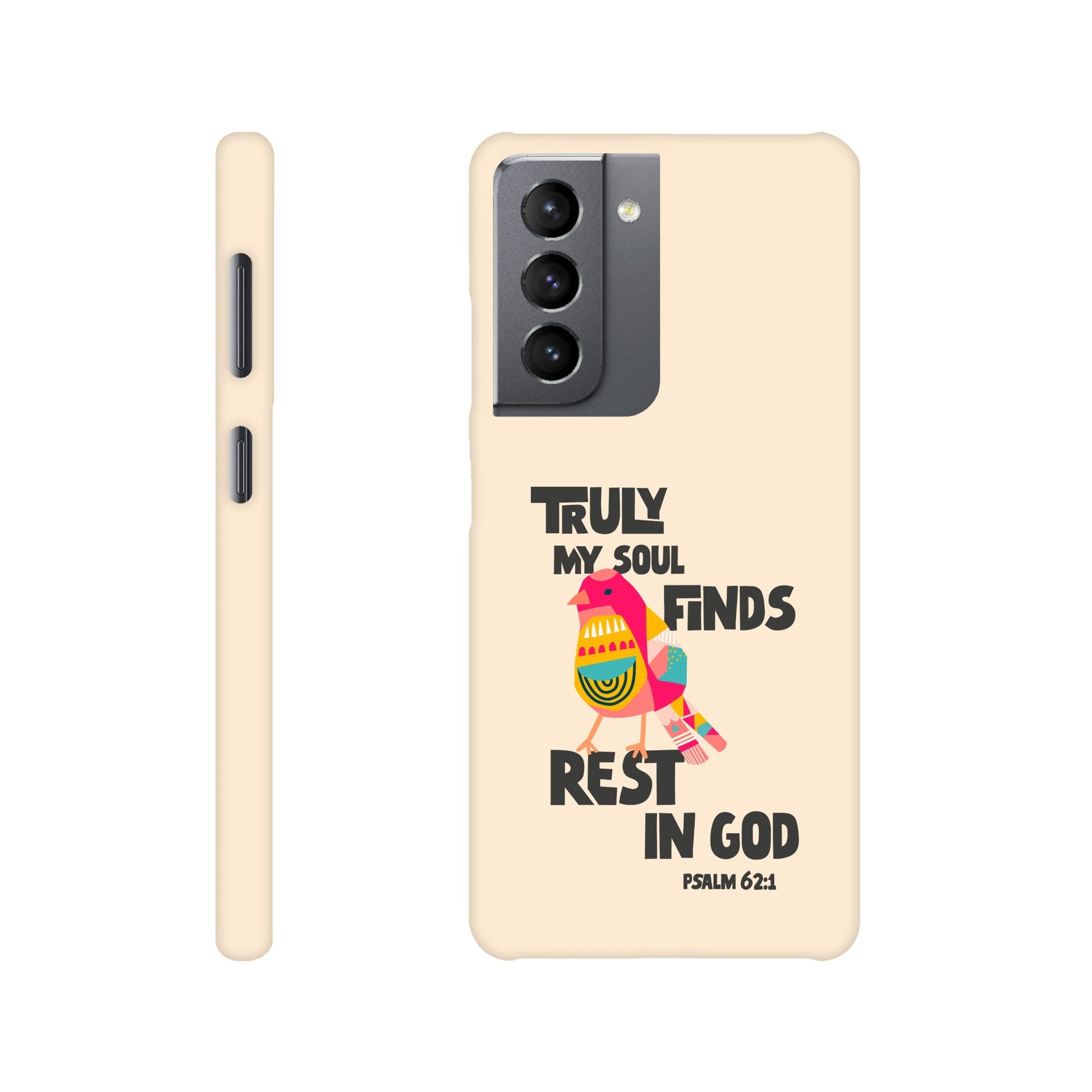 Psalm 62:1 phone case. Truly my soul finds rest in God - The Christian Poster Company