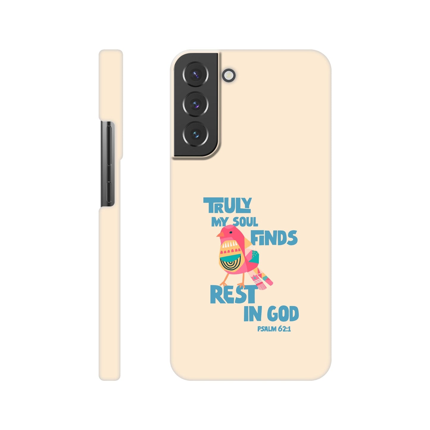 Psalm 62:1 phone case. Truly my soul finds rest in God - The Christian Poster Company
