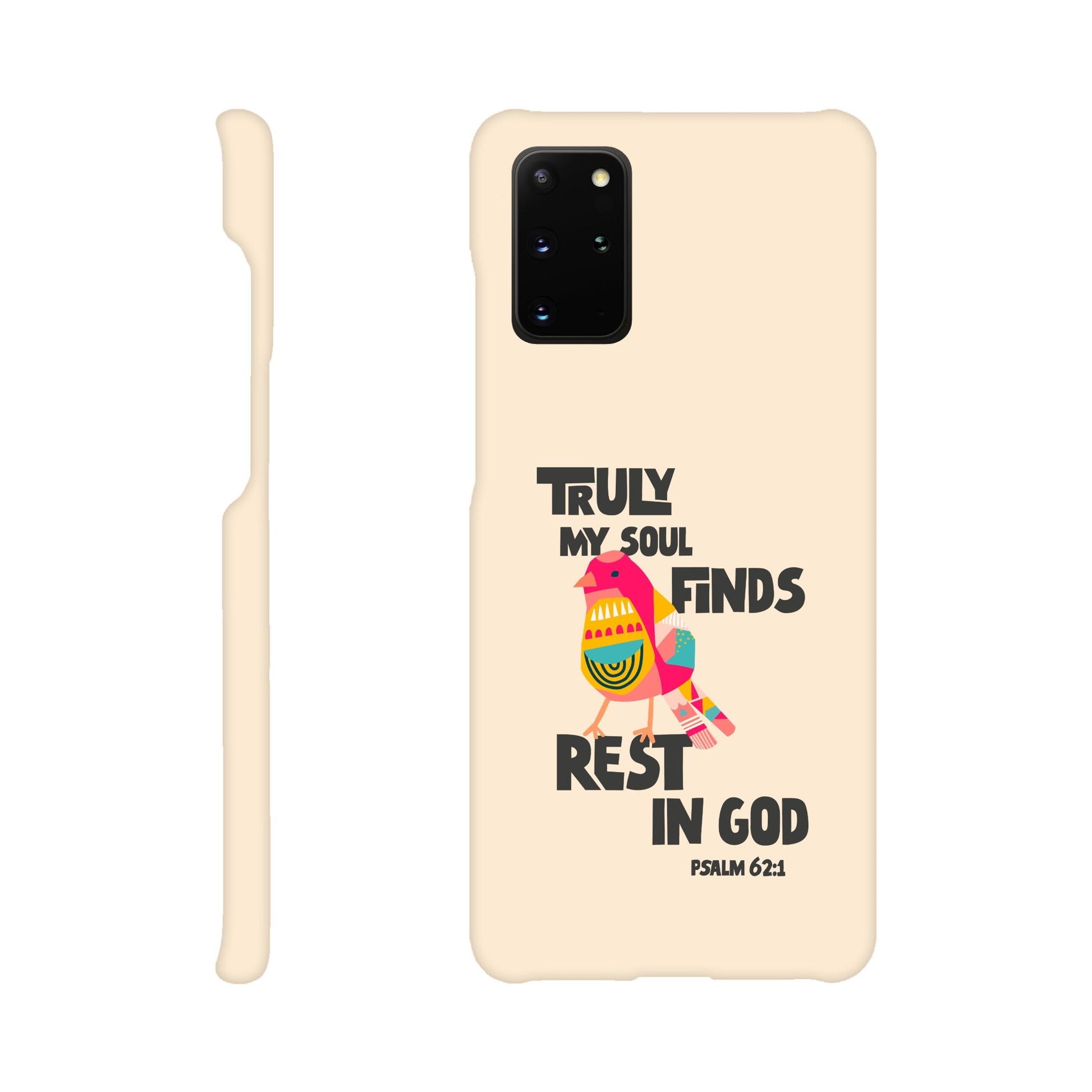 Psalm 62:1 phone case. Truly my soul finds rest in God - The Christian Poster Company