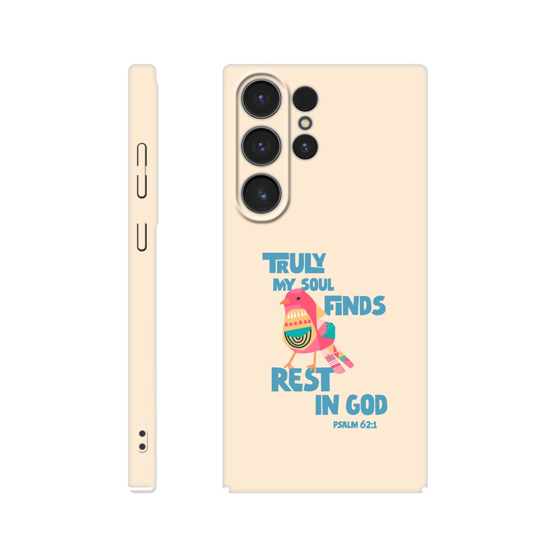 Psalm 62:1 phone case. Truly my soul finds rest in God - The Christian Poster Company