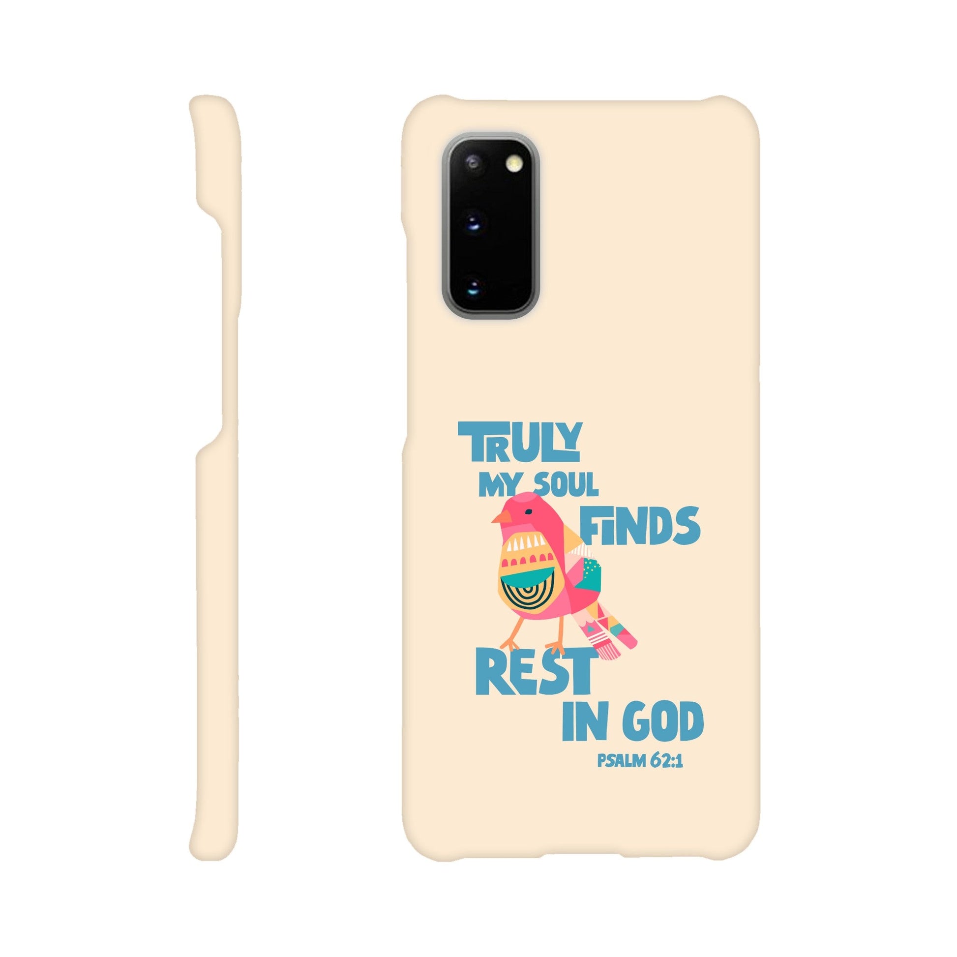 Psalm 62:1 phone case. Truly my soul finds rest in God - The Christian Poster Company