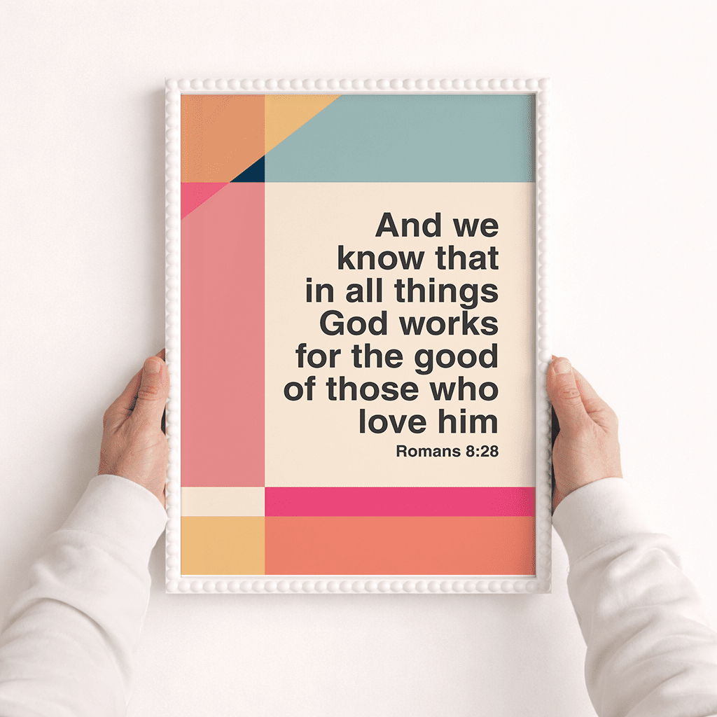 Romans 8 v 38 - 39 A3 framed poster - The Christian Poster Company
