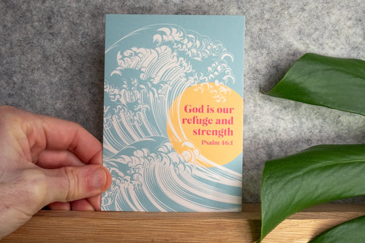 Set of Christian Postcards. 'God is our refuge and strength" - Psalm 46 verse 1 - The Christian Poster Company