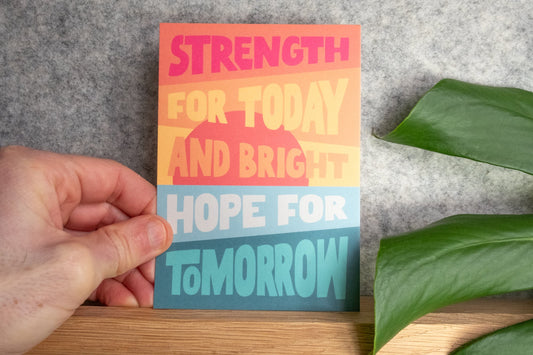 Set of Christian Postcards. 'Strength for today" - The Christian Poster Company