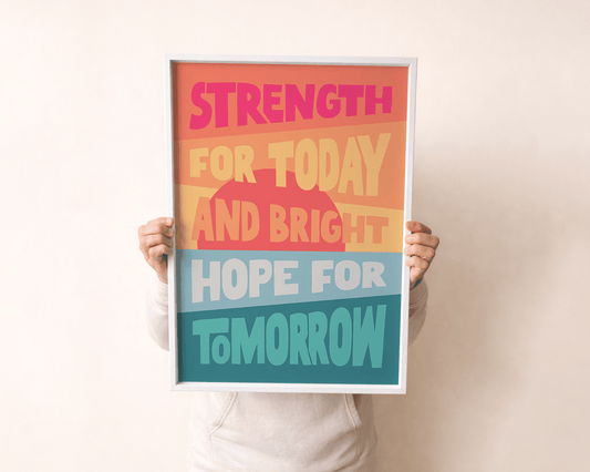 Strength for today A2 framed poster - The Christian Poster Company