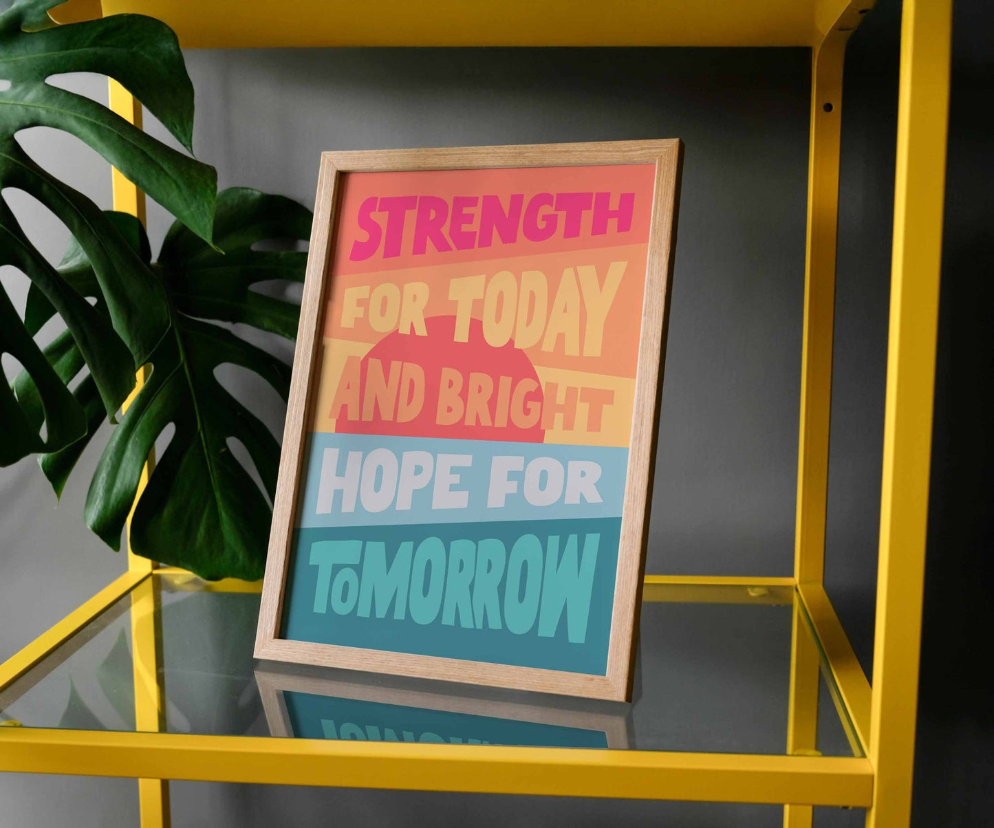 Strength for today A4 framed poster - The Christian Poster Company