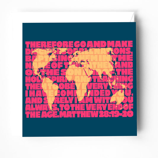 "The Great Commission" Christian greeting card. Matthew 28 - The Christian Poster Company