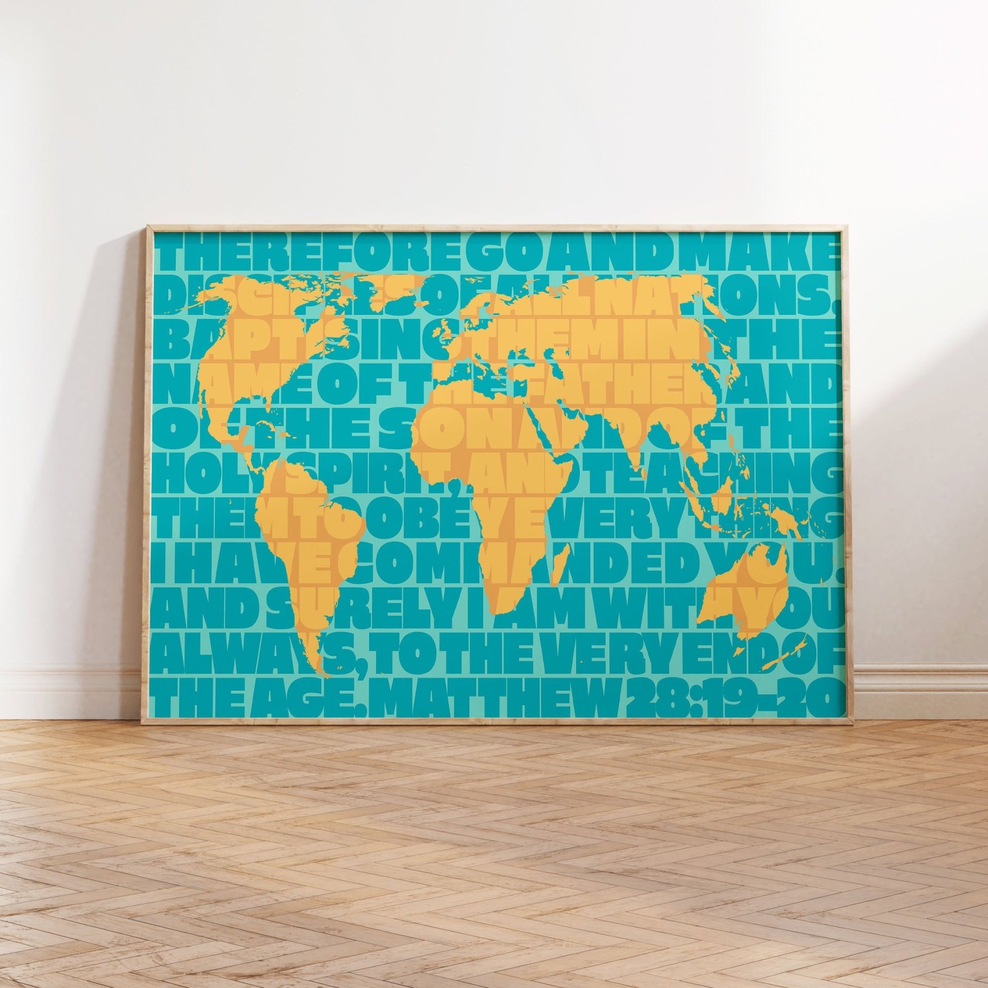 The Great Commission. Matthew 28. Christian poster. - The Christian Poster Company