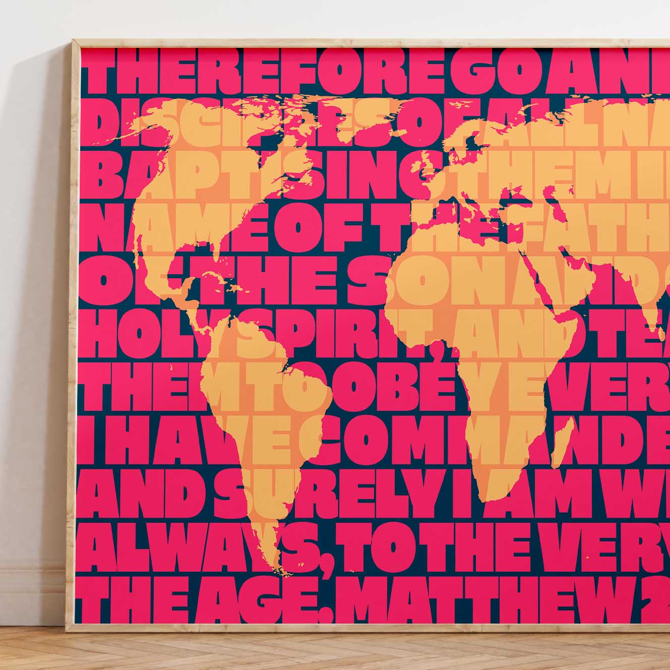 The Great Commission. Matthew 28. Christian poster. - The Christian Poster Company