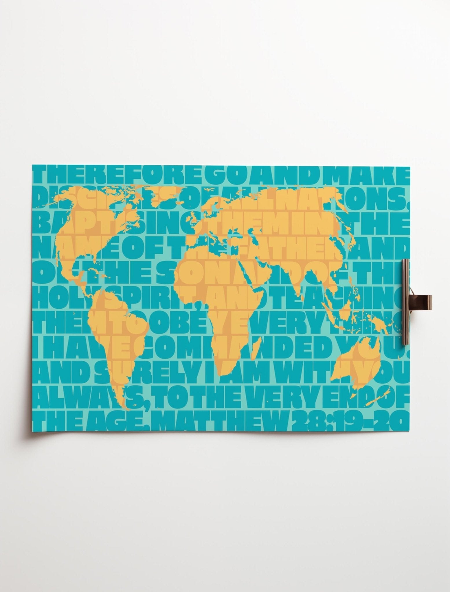 The Great Commission. Matthew 28. Christian poster. - The Christian Poster Company