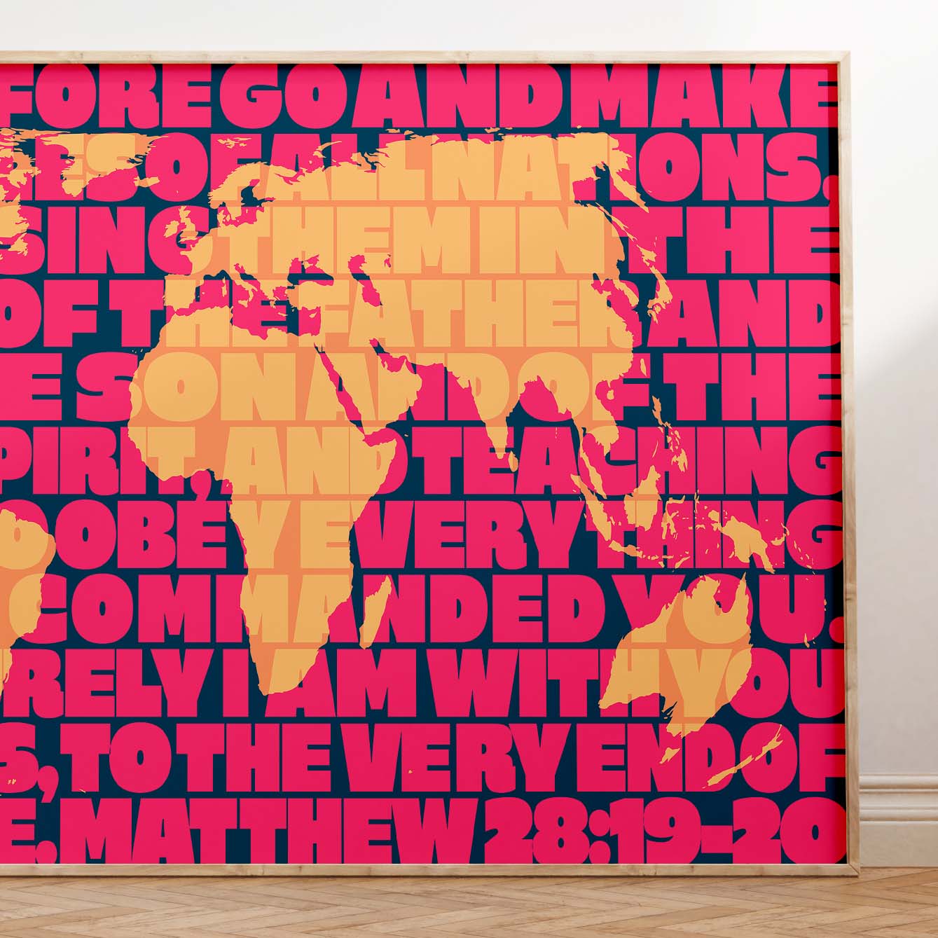 The Great Commission. Matthew 28. Christian poster. - The Christian Poster Company