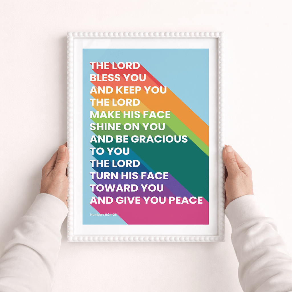 The lord bless you and keep you A3 framed poster - The Christian Poster Company
