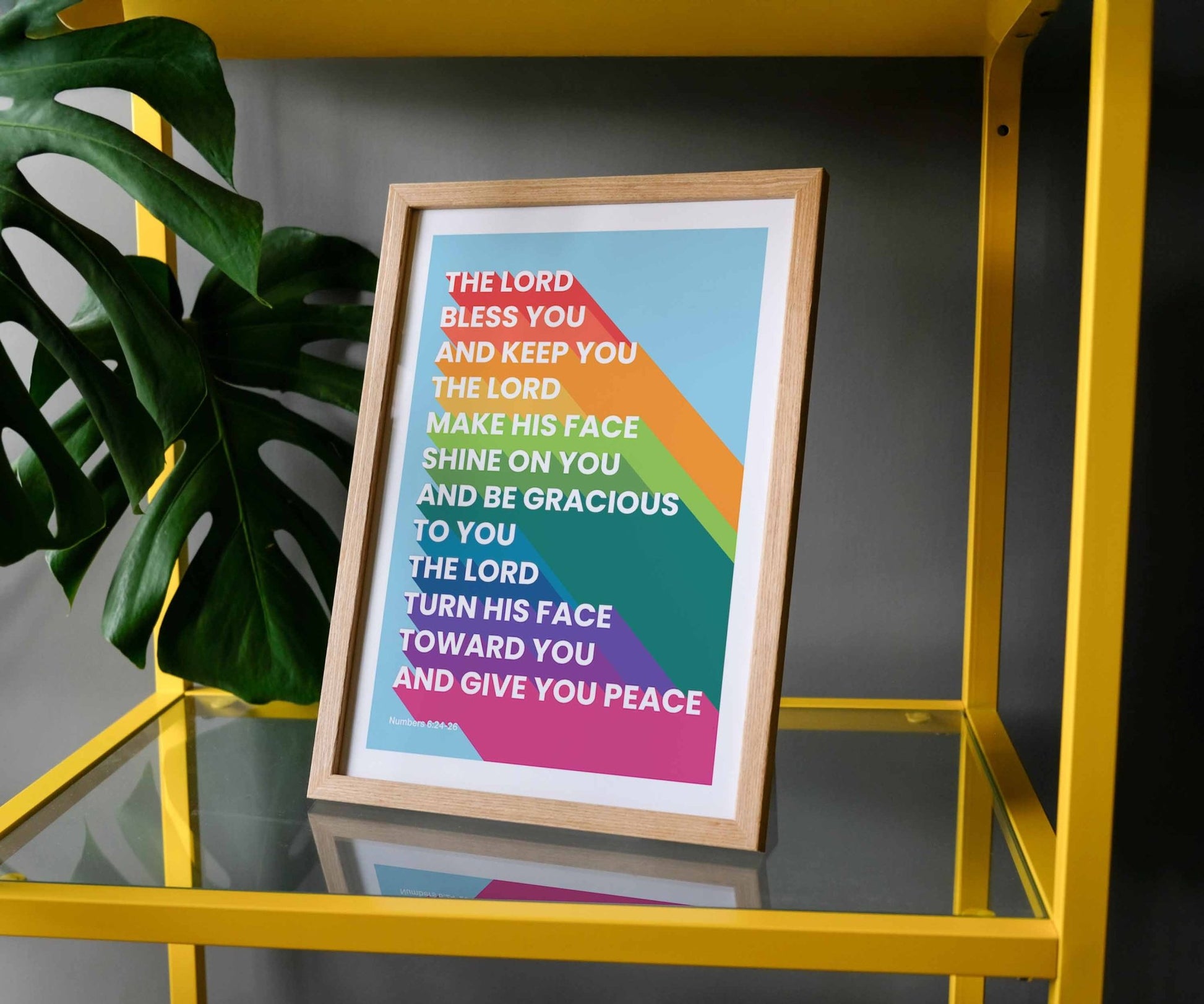 The lord bless you and keep you A4 framed poster - The Christian Poster Company