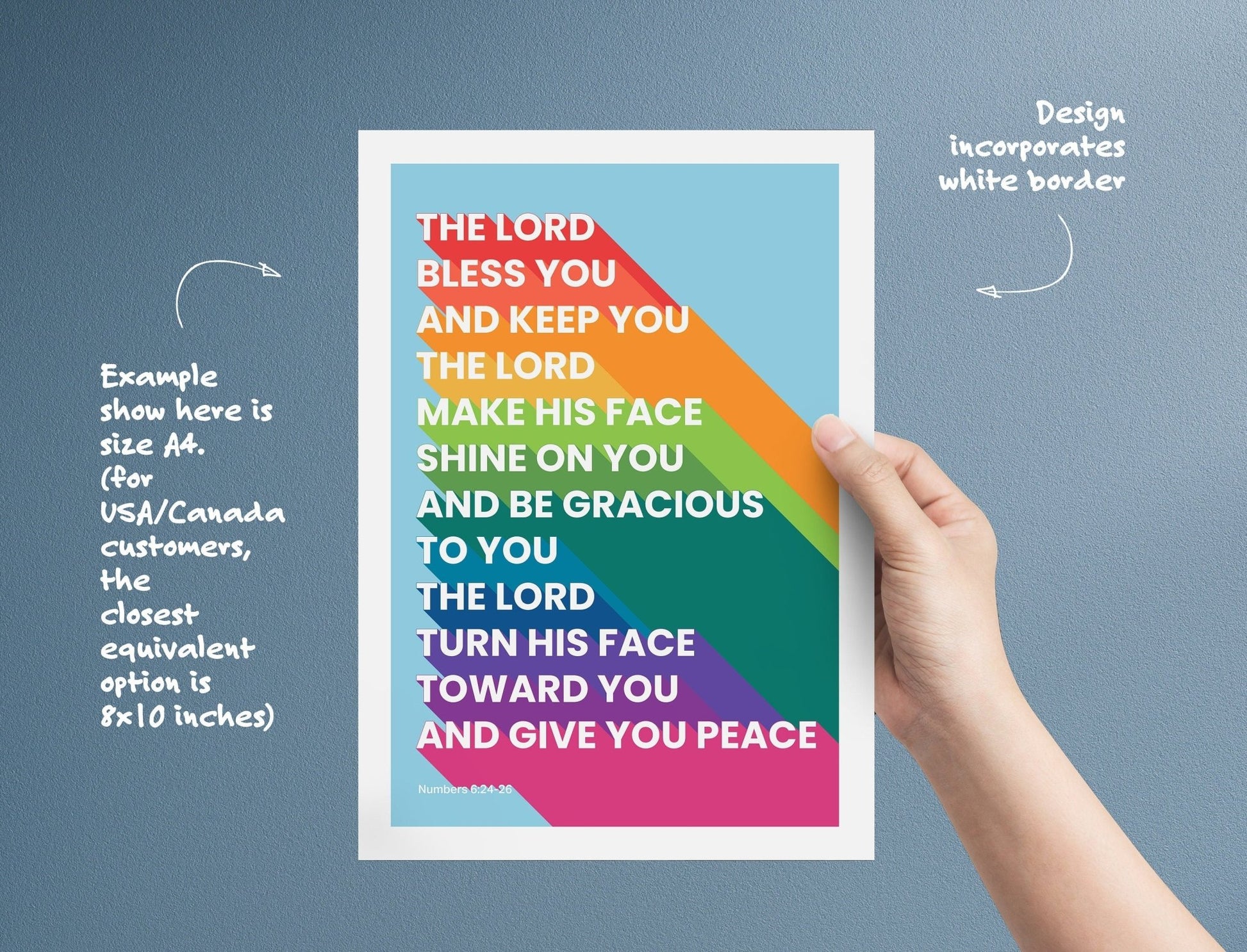 The Lord bless you and keep you poster. Numbers 6. - The Christian Poster Company
