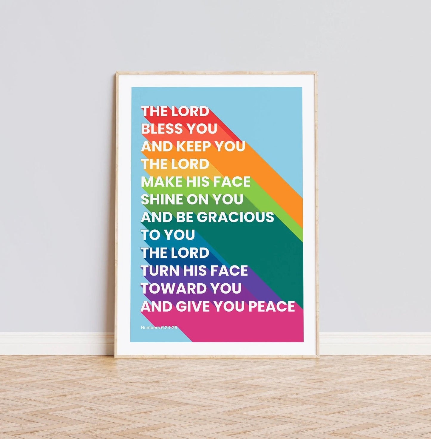 The Lord bless you and keep you poster. Numbers 6. - The Christian Poster Company