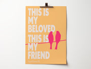 This is my beloved. This is my friend. Song of Solomon 5:16 poster, wall art - The Christian Poster Company